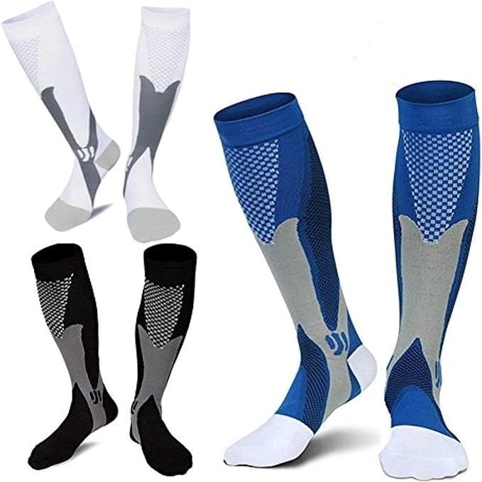 3 Pairs Compression Socks (20-30mmHg) for Men & Women - Best Stockings for Running, Medical, Athletic, Edema, Diabetic, Varicose Veins, Travel, Pregnancy, Shin Splints