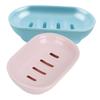 Cabilock 2pcs Double Soap Dish Soap Holder for Shower Bathroom Kitchen Countertop Draining Tray view 1