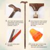 NATWEE Wooden Cane Faucet Crutches Redwood Wenge Seniors Non-Slip Stick Walking Sticks Wooden Walker,WengeC It's so kind of you view 2