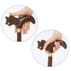 NATWEE Wooden Cane Faucet Crutches Redwood Wenge Seniors Non-Slip Stick Walking Sticks Wooden Walker,WengeC It's so kind of you view 4