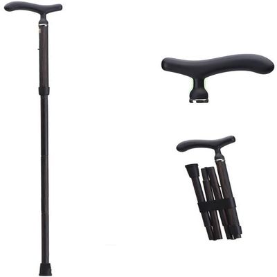Adjustable Carbon Fiber Crutch Solid Wood Folding Cane Walking Stick for Senior Men Gentleman Mountaineering Cane Gift Box Parent's Gift It's so kind of you