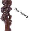 NATWEE Adjustable Crutches, Wooden Carved Crutch,Exquisite Carving Cane,As Gifts Walking Sticks, Fashionable Sturdy Stable, for Men and Women Crutches It's so kind of you view 2
