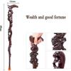 NATWEE Adjustable Crutches, Wooden Carved Crutch,Exquisite Carving Cane,As Gifts Walking Sticks, Fashionable Sturdy Stable, for Men and Women Crutches It's so kind of you view 4