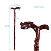 NATWEE Wooden Cane Faucet Walking Stick Redwood Old Man Crutches Wood Carving Birthday Gifts Non-Slip Sticks,H It's so kind of you view 2