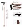 NATWEE Height Adjustable 80-88cm Walking Cane Men Women Folding Walking Cane Heavy Duty Non-Slip Rubber Feet Lightweight Aluminum Ergonomic Handles Bronze It's so kind of you view 4