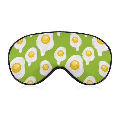 Scrambled Fried Eggs Pattern Sleep Eye Mask for Men Women Teens Kids, Night Sleep Eye Shade Cover & Blindfold, Block Out Light, Soft Comfort for Travel Yoga Nap