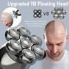 Electric Razor for Men's, 5-in-1 Electric Shaver for Men 7D Floating Beard Trimmer Shaver Clipper Cutter Head Base Charging Waterproof Shaving Machine view 4