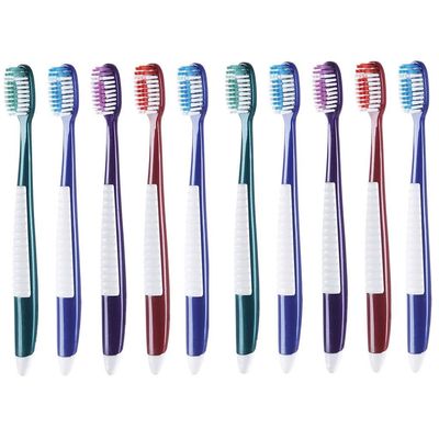 ZUMAHA Hard Bristle Toothbrush for Man, Manual Toothbrush for Deep Clean, Stain & Plaque Removal, Pack of 10 Toothbrushes