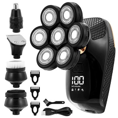 Electric Razor for Men's, 5 IN 1 Shaver For Men 7D Independently 7 Cutter Floating Head Waterproof Electric Razor Multifunction USB Charge Trimmer Men