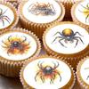 24 Pre-cut Spider Spiders Edible Cupcake Cake Toppers Wafer/Rice Paper view 1