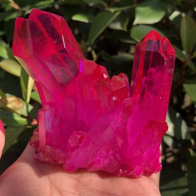 WAHOM Aura Angel Plating Color Crystal Cluster Natural Quartz Cluster Wedding Healing Aqua Decor (Size : 5pcs)
