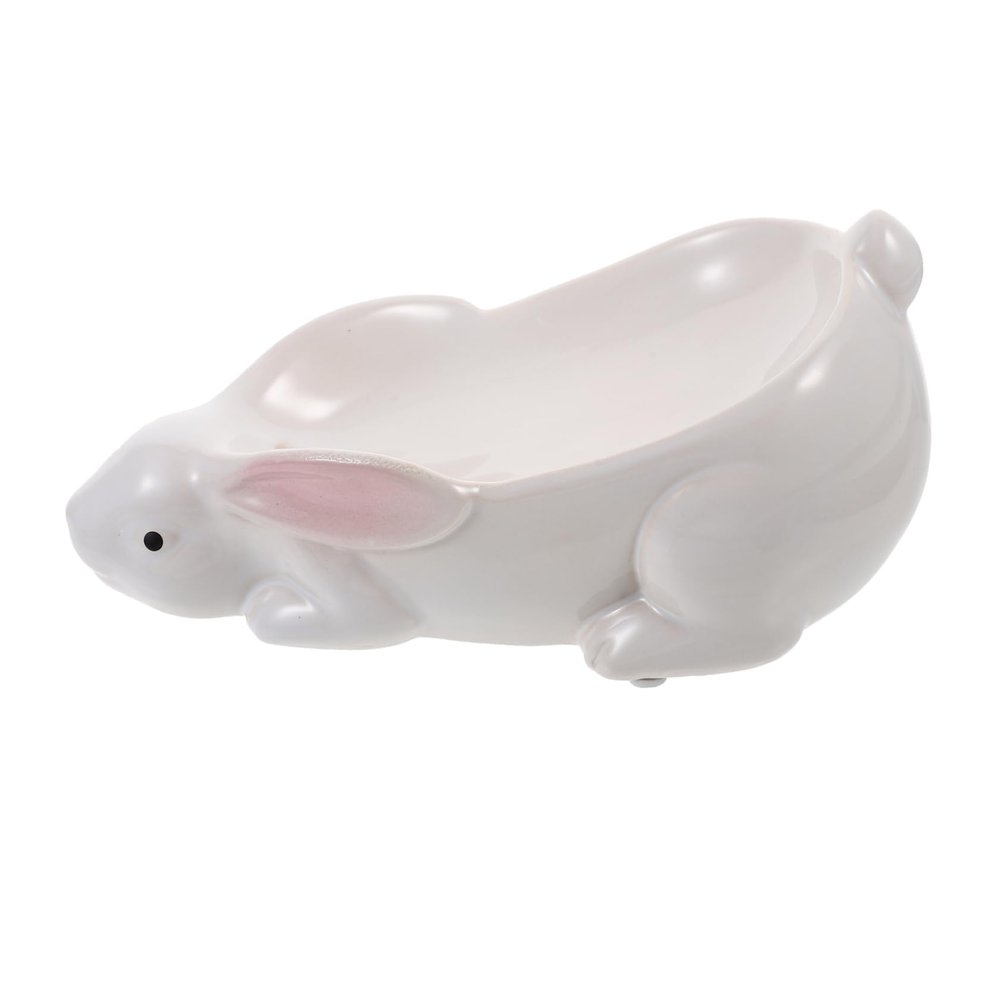 Anneome Cute Ceramic Soap Dish Tray Decorative Soap Holder for Bathroom Countertop Drainage Design Unique and Attractive