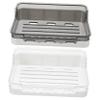 Hoement 4pcs Wall Mounted Soap Dish Punch Holder Bathroom Storage Rack Soap Draining Holder Self-adhesive view 1