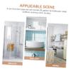 Hoement 4pcs Wall Mounted Soap Dish Punch Holder Bathroom Storage Rack Soap Draining Holder Self-adhesive view 3