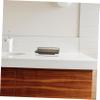 Hoement 4pcs Wall Mounted Soap Dish Punch Holder Bathroom Storage Rack Soap Draining Holder Self-adhesive view 4