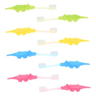 LALAFINA 8pcs Adorable Boys and Girls Toothbrush Cartoon Design Soft Bristles for Boy Girl Multipack Toothbrushes for Girl's Teeth Cleaning