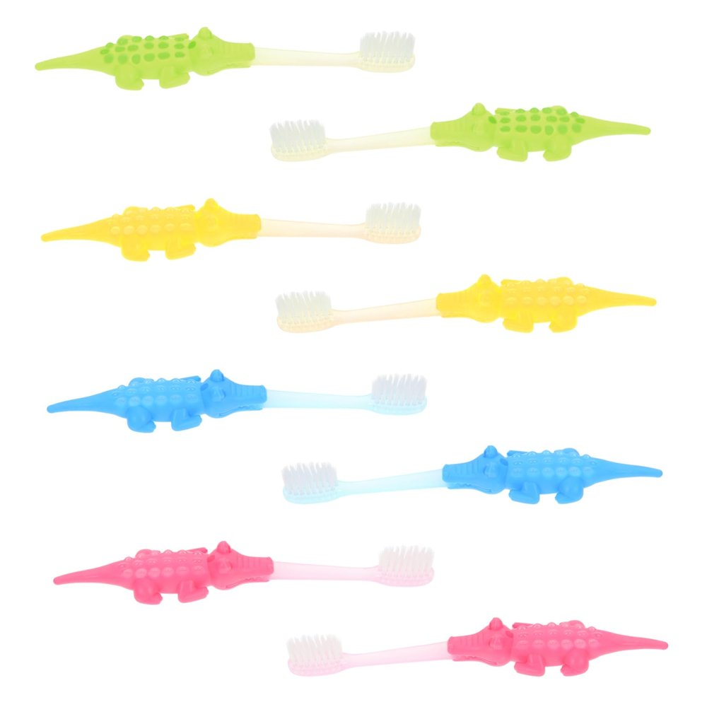 LALAFINA 8pcs Adorable Boys and Girls Toothbrush Cartoon Design Soft Bristles for Boy Girl Multipack Toothbrushes for Girl's Teeth Cleaning