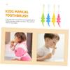 LALAFINA 8pcs Adorable Boys and Girls Toothbrush Cartoon Design Soft Bristles for Boy Girl Multipack Toothbrushes for Girl's Teeth Cleaning view 3