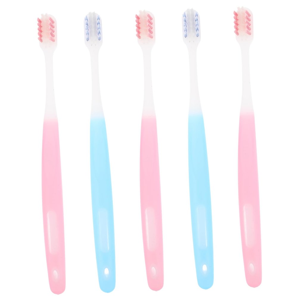 LALAFINA 5pcs Wear-Resistant Orthodontic Toothbrushes Household Tooth Brush for Cleaning Convenient Travel Accessory for Hygiene