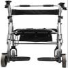 NATWEE Walker, Folding 4-Wheel Rollator Walker With Seat And Storage Basket Aluminum Walking Frame Lockable Brake Limited Mobile Aid Standard Walkers It's so kind of you view 1