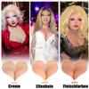 ALZRGORA Silicone Knee-Length Bodysuit C-G Cup for Transgender Cosplay Drag Queen Crossdressers, cream, G view 4