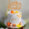 Pumpkin Glitter Little Pumpkin Cake Topper, A Little Pumpkin is on the Way/Sweet Little Pumpkin, Fall Pumpkin Autumn Themed Baby Shower Genger Reveal Party Decorations Supplies view 3