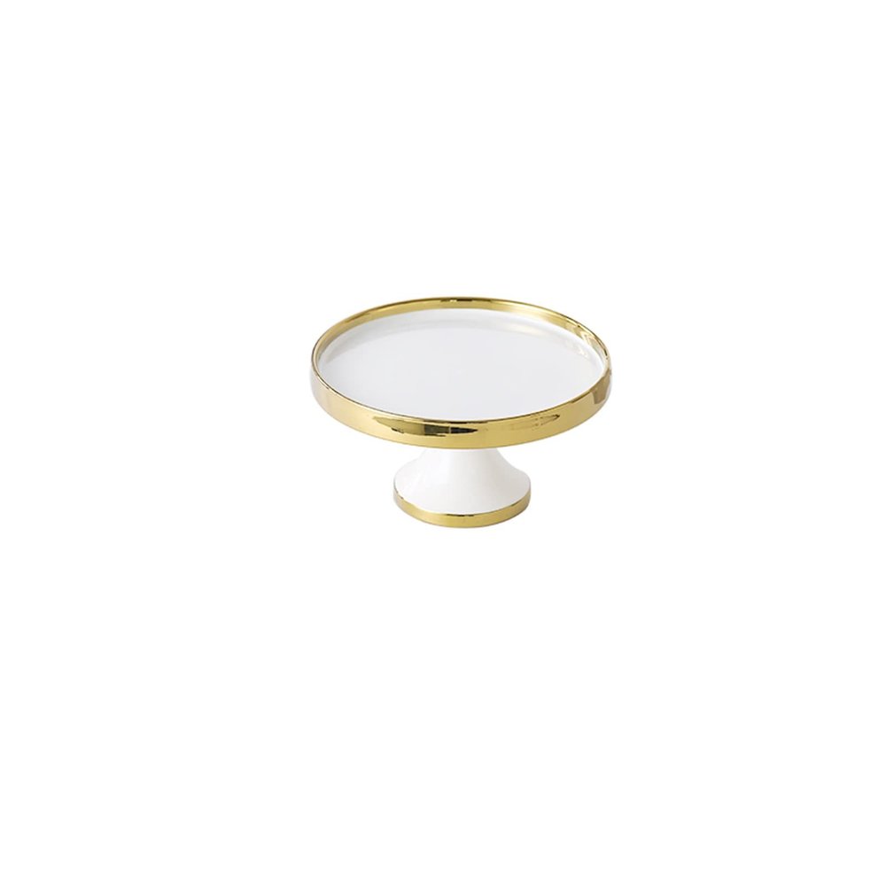 CLoxks Cake Stand Ceramic Dessert Table, Cake Plate, Glass Cover, Commercial Cake Tray, High Foot Plate, Display Stand, Fruit Tray Dessert Stand (Color : C, Size : S)