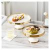 CLoxks Cake Stand Ceramic Dessert Table, Cake Plate, Glass Cover, Commercial Cake Tray, High Foot Plate, Display Stand, Fruit Tray Dessert Stand (Color : C, Size : S) view 4
