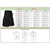 Mymyguoe Kilt Men's Tartan Skirt, Scottish Check Kilt Pleated Skirt, Tartan Utility Kilts for Men, Tartan Kilt with Straps and Large Cargo Pockets, A1 BLACK, L view 3