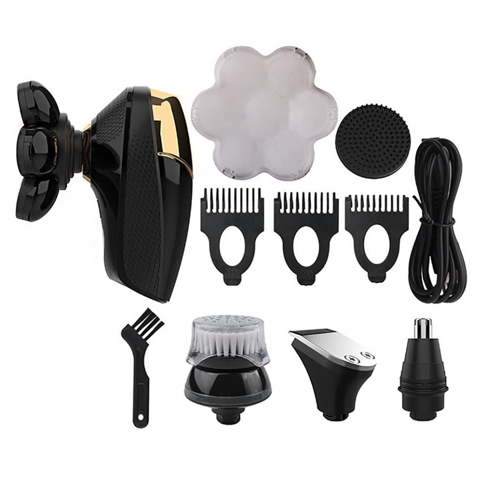 Electric Razor for Men's, Shaver For Men 7D Independently 7 Cutter Floating Head Waterproof Electric Razor LCD Multifunction USB Charge Trimmer For Men