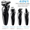 Electric Razor for Men's, 4 in 1 Men's Electric Shaver Beard Trimmer LCD Screen Rechargeable Waterproof Razor Hair Clipper Nose Hair Trimme view 2