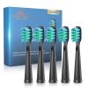 Dada-Tech Electric Toothbrush Replacement Heads for DT-22 - Pack of 5 (Black Hard (0.178mm), M) view 1