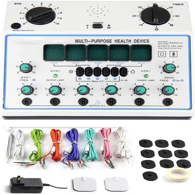 Electric Pulse Acupuncture Machine, Electroacupuncture Instrument, 6 Channel Output Patch Massager Physiotherapy Instrument Care Kit, Pulse Electro Therapy Device