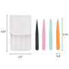 Desikixudy 8 Eyebrow Tweezers, Oblique Tip and Pointed Eyebrow Tweezers Set, Daily Beauty Tool, with Leather Case view 2