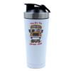 Getagift School Bus Driver Gift, You Are The Beary Best Bus Driver Ever, Appreciation Gift, 500ml Aluminium Shaker Bottle for Supplement Shakes - Easy Clean, Durable Cup. (White) view 1