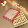 Ghasitaram Gifts Jaiccha Rakhi Gifts for Brothers - Carving Box with 16 pcs Chocolates and 2 Rakhis view 1