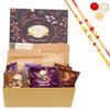 Ghasitaram Gifts Jaiccha Rakhi Gifts for Brothers - Ghasitaram Hamper Box with Sweets with Milk Cake with 2 Rakhis view 1
