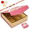 Ghasitaram Gifts Jaiccha Rakhi Gifts for Brothers - Raksha Bandhan Bites Box with Chocolates with Pearl Beads Rakhi view 1