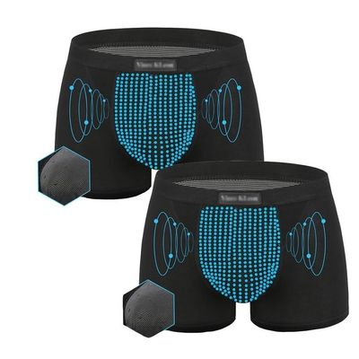 Men's Magnetic Therapy Enlargement Boxer Brief Health Care Comfortable Underwear (2/4/6-Pack) High Stretch Soft Panties (Color : 2 Pack, Size : XXL)