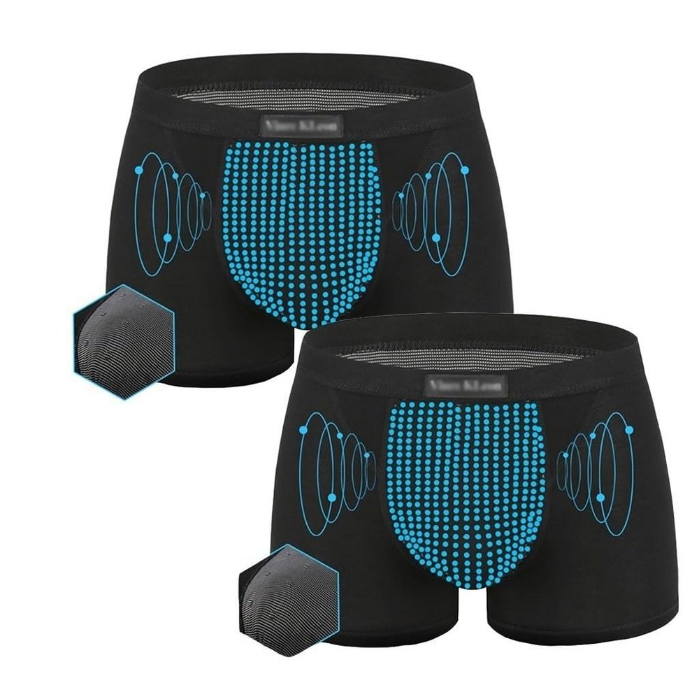 Men's Magnetic Therapy Enlargement Boxer Brief Health Care Comfortable Underwear (2/4/6-Pack) High Stretch Soft Panties (Color : 2 Pack, Size : XXL)