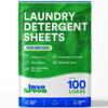 Eco Washer Sheets Detergent - 100 Loads, Zero Plastic Jugs, No Mess & Space-Saving Laundry Strips - Travel Laundry Detergent - 50 Sheets view 1