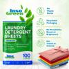 Eco Washer Sheets Detergent - 100 Loads, Zero Plastic Jugs, No Mess & Space-Saving Laundry Strips - Travel Laundry Detergent - 50 Sheets view 2