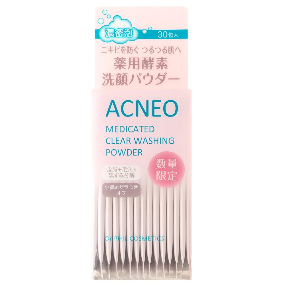 Acneo Medicated Clear Washing Powder, 0.02 oz (0.6 g) x 30 Packets