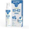 Vitamin D3 K2 Fast Acting Oral Spray, 3000 IU + MK7 Supplement for Strong Bones, Teeth & Immune Health, Blood Clotting Support, 2-Month Supply, Natural Muskmelon Flavour view 1