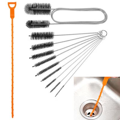 11pcs Bottle Brushes for Cleaning,Straw Cleaner Brush,Bottle Cleaning Brush with Drain Unblocker,Small Cleaning Bottle Brush,Baby Bottle Brush Pipe Cleaners,For Bottle Glasses Straw Cleaning