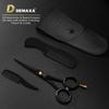 DEMAXA - 5" Professional Mustache Scissors Beard Scissors for Men with Slant Tweezers 1 Moustache Comb 1 Brush view 2
