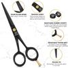DEMAXA - 5" Professional Mustache Scissors Beard Scissors for Men with Slant Tweezers 1 Moustache Comb 1 Brush view 4