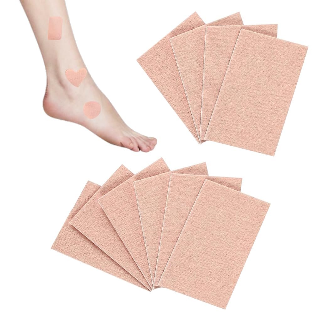10 Sheets Moleskin Tape Moleskin for Foot Flannel Adhesive Pads for New Shoes Protection Friction Pain Heels Stickers Nude Color