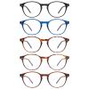 ZONLON 5 Pack Retro Reading Glasses Men Women Blue Light Blocking Lightweight Computer Readers with Spring Hinges (5 multicolor, 1.50, multiplier_x) view 1