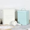 BradOc Detergent Box With Dosing Spoon ZemMetal Storage Box For Detergent ZemLaundry Can Lid ZemVintage Detergent Box Container,c view 2